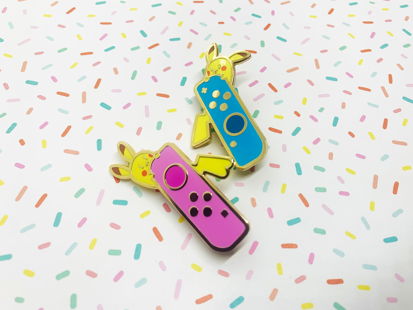 Enamel Pin - Pikachu Pink Switch Controller