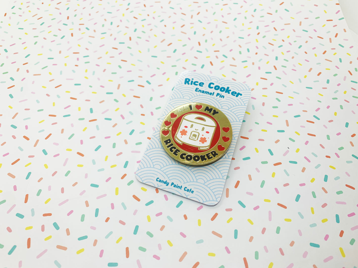 Enamel Pin - I ♥ My Rice Cooker
