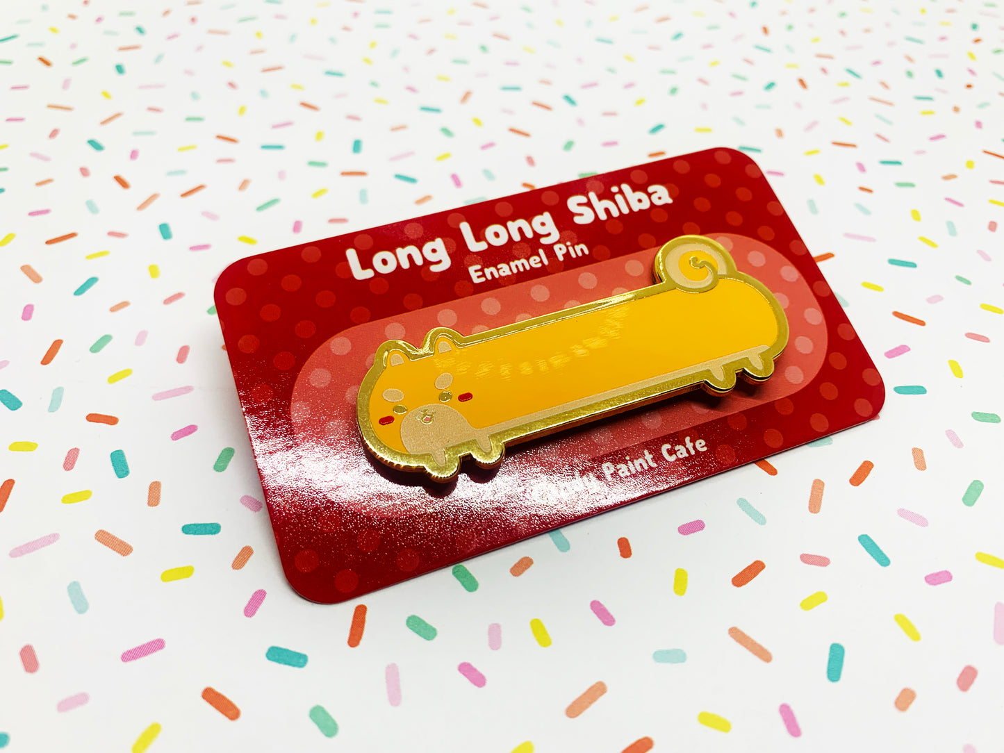 Enamel Pin - Long Long Shiba - Orange