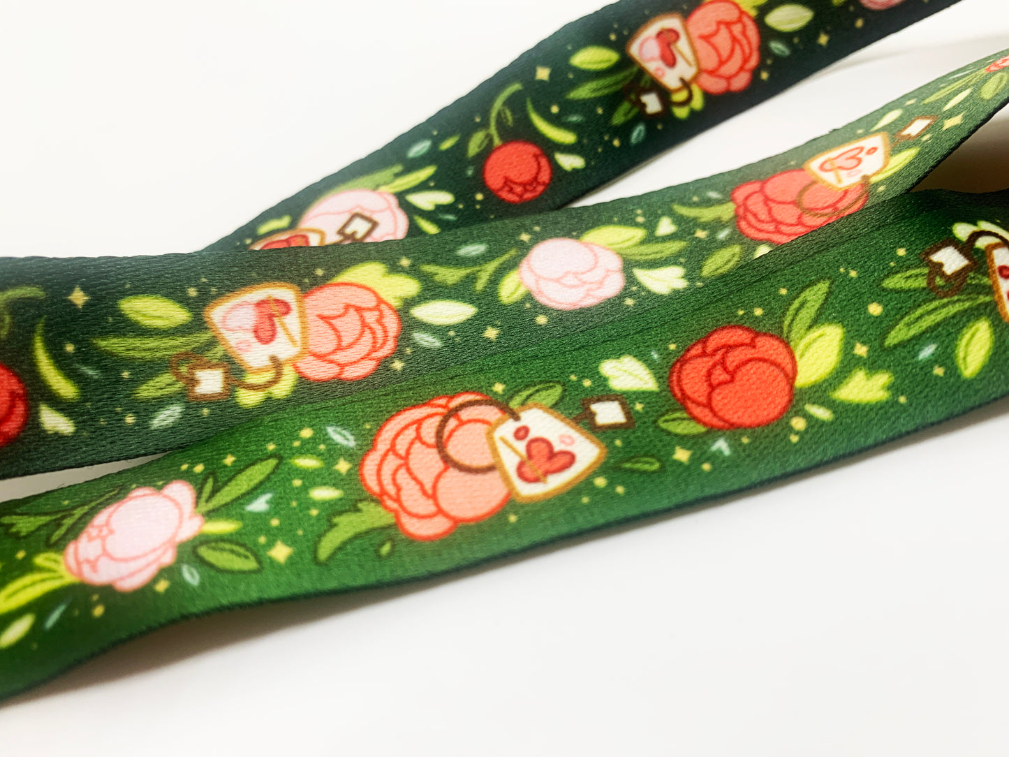 Lanyard - Peonies and Tea