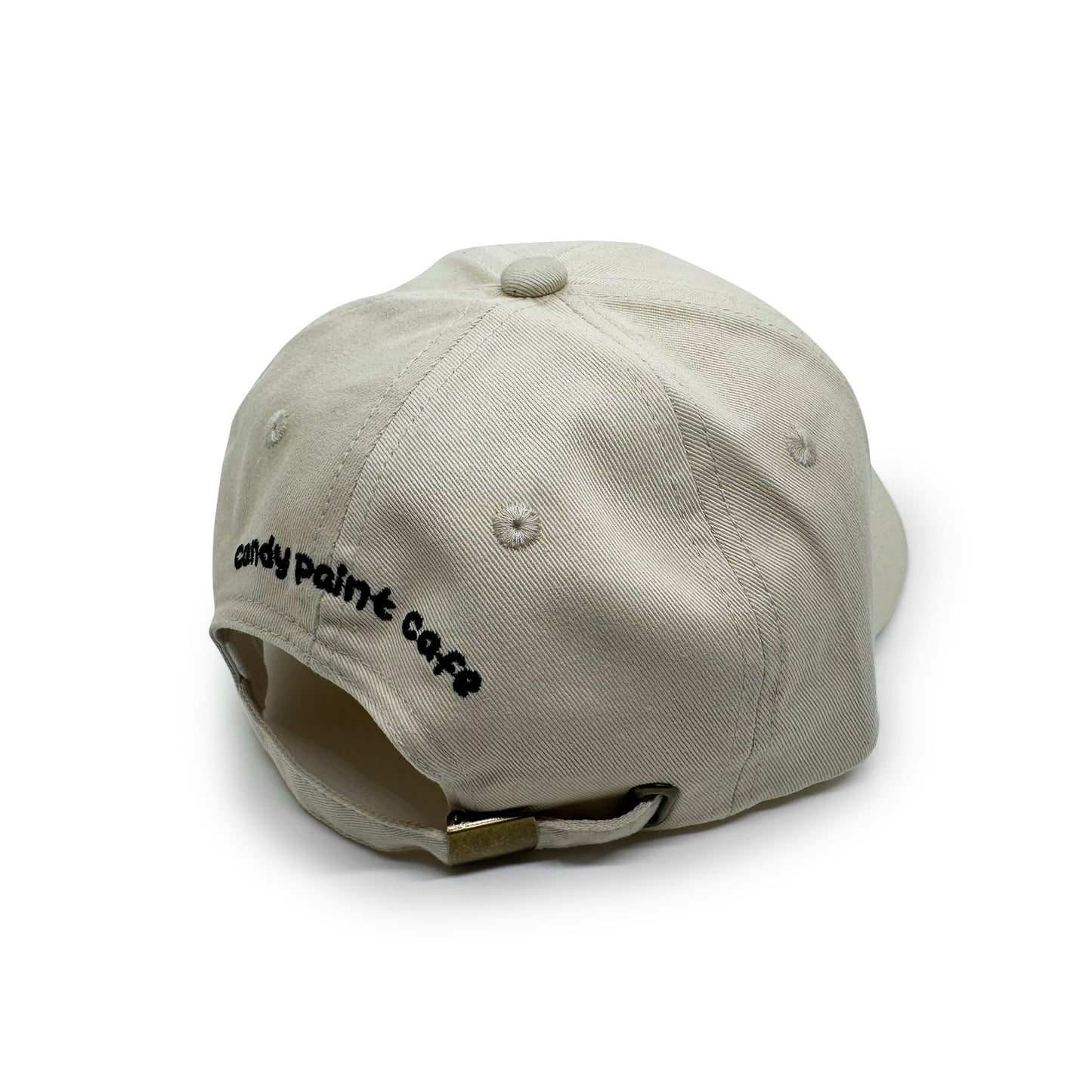 Embroidered Hat - Beige - So Happy to See Food