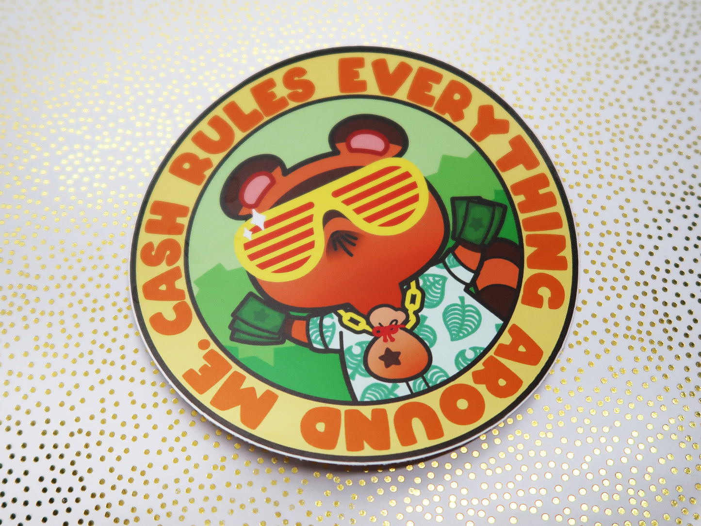 Sticker - Animal Crossing - Tom Nook C.R.E.A.M.