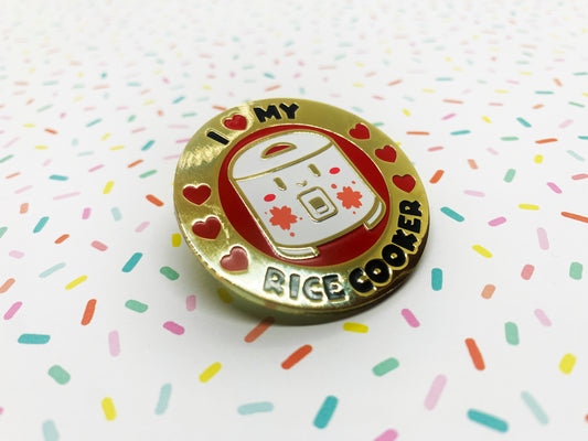 Enamel Pin - I ♥ My Rice Cooker