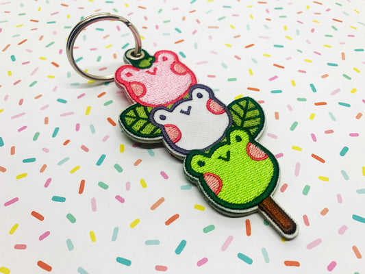 Embroidered Keychain - Froggy Dango