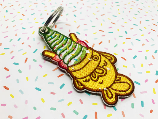 Embroidered Keychain - Taiyaki Ice Cream