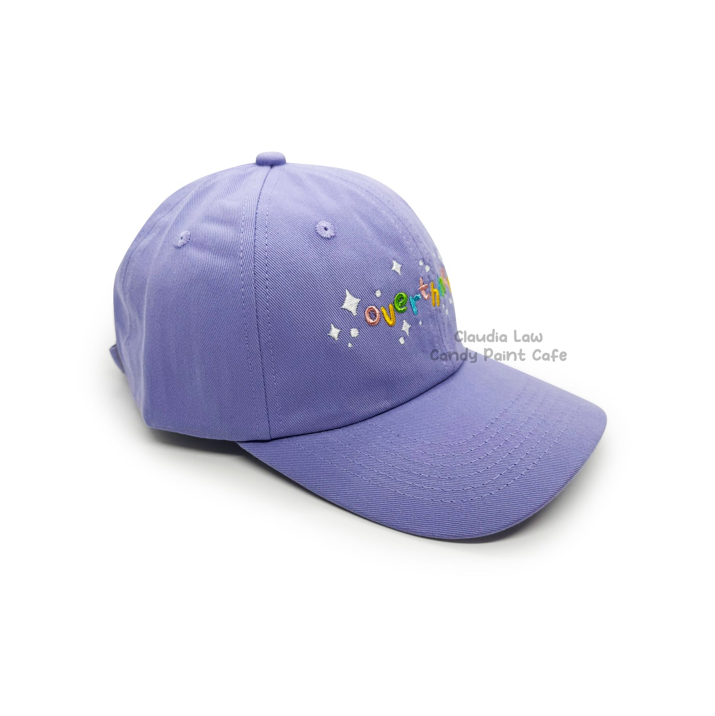 Embroidered Hat - Lavender - Overthinker
