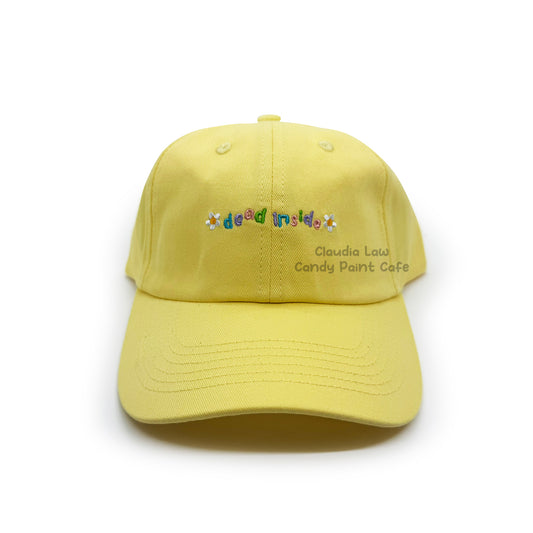 Embroidered Hat - Yellow - Dead Inside