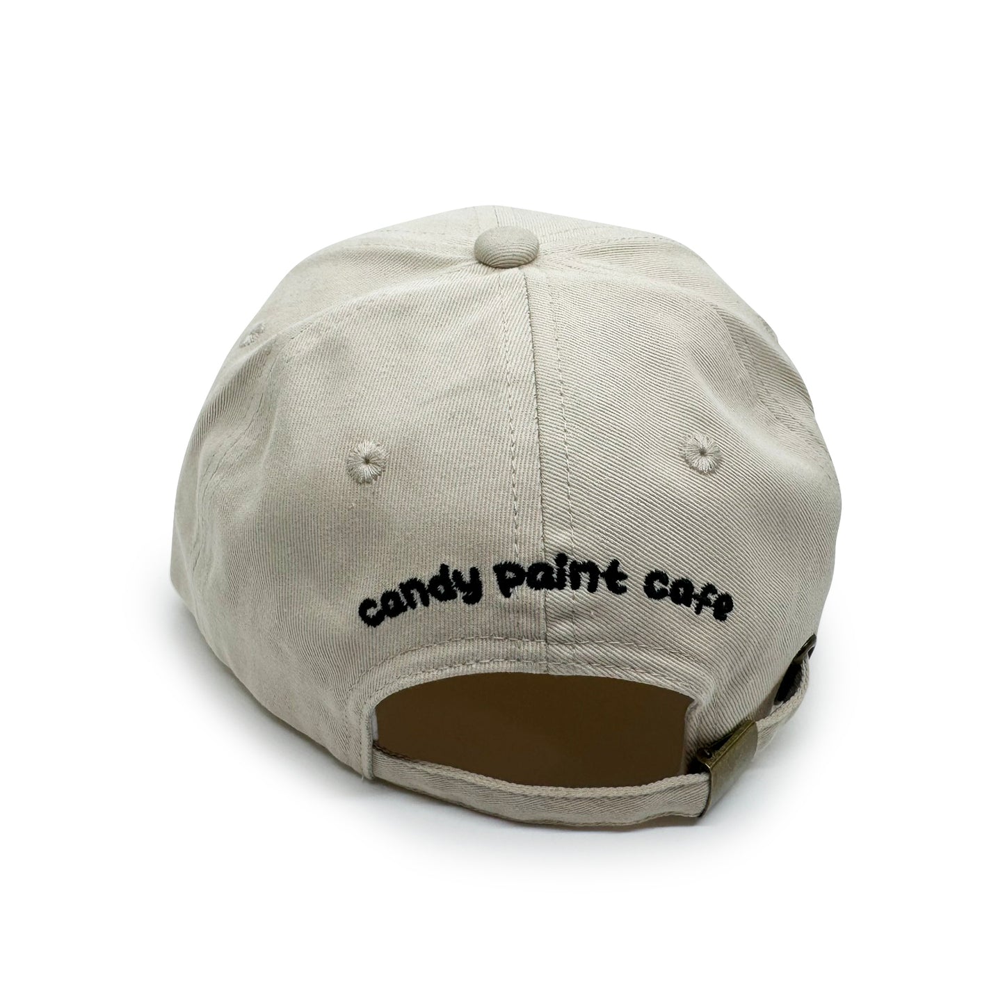 Embroidered Hat - Beige - So Happy to See Food