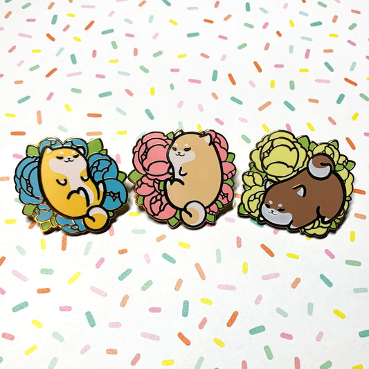 Enamel Pin - Shiba Inu - Sleepy Shiba