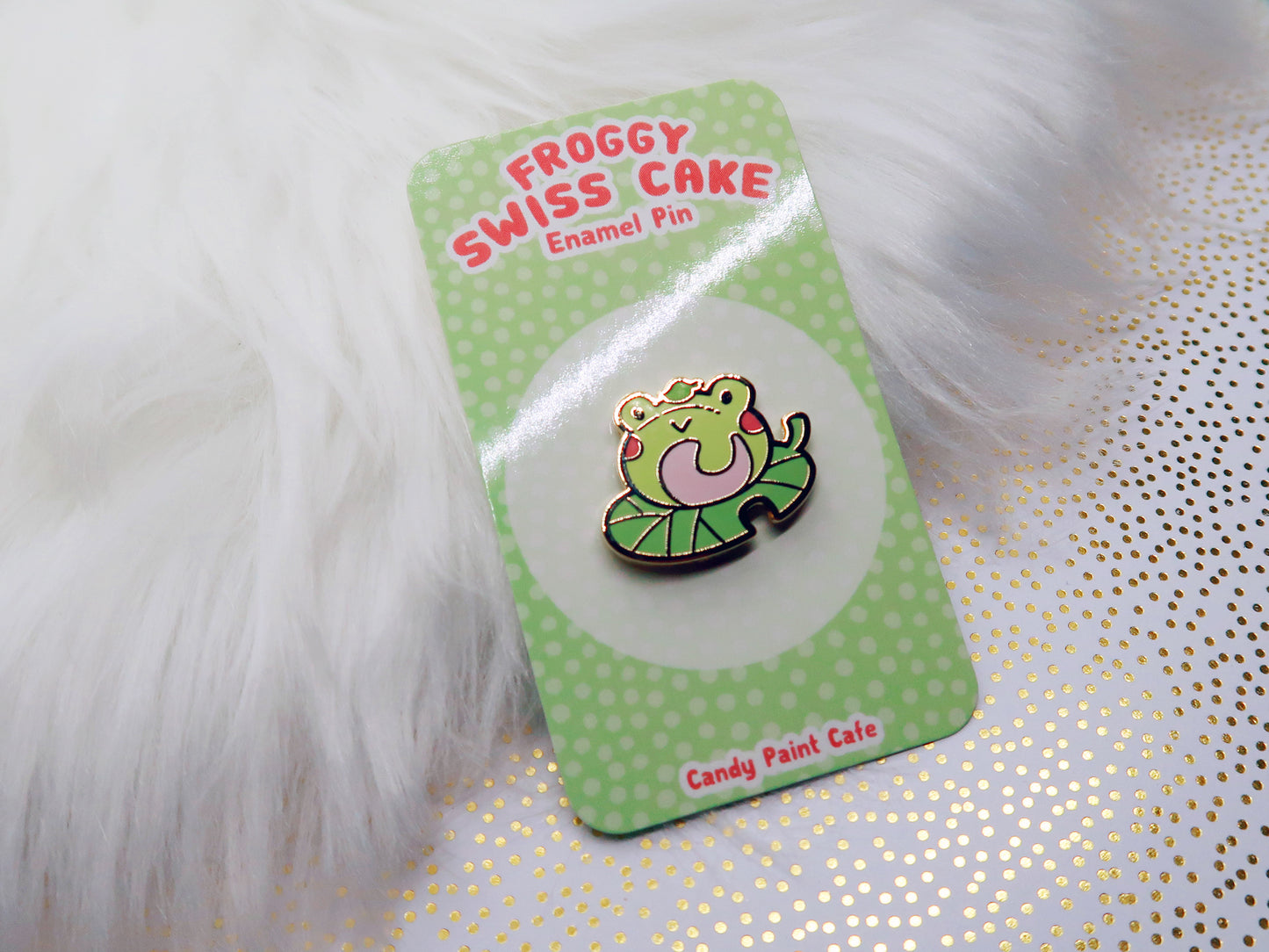 Enamel Pin - Froggy Swiss Cake
