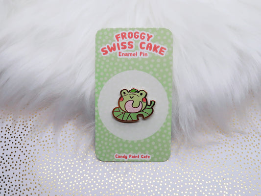 Enamel Pin - Froggy Swiss Cake