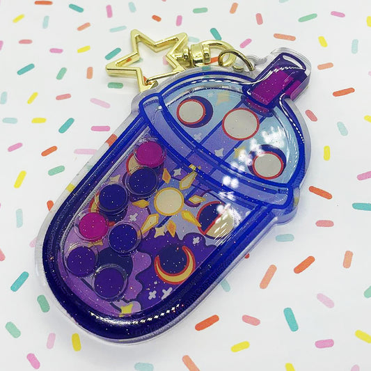 Keychain - Boba Shaker - Moon Phases