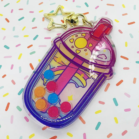 Keychain - Boba Shaker - Rainbow