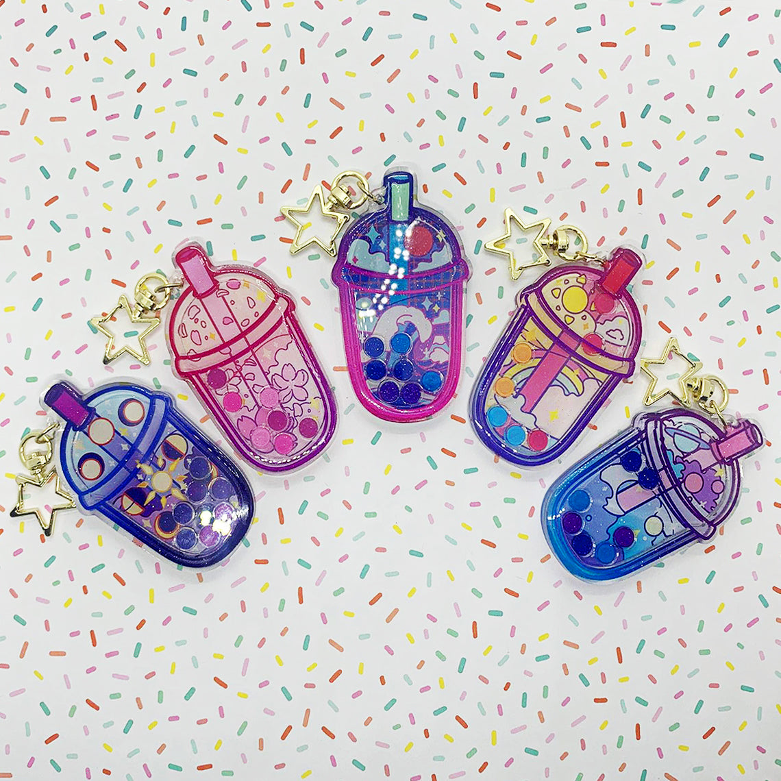 Keychain - Boba Shaker - Celestial